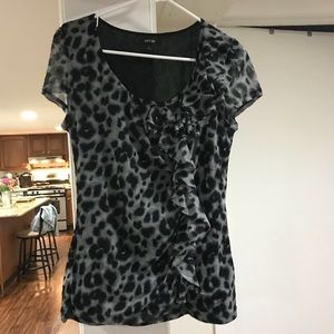 Apt 9 short sleeve cheetah blouse